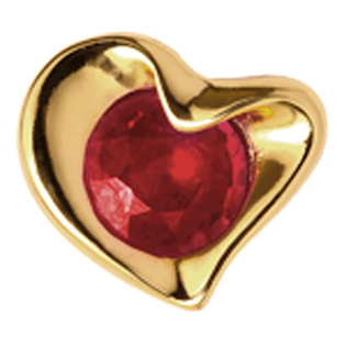 650-G02Garnet , Christina Collect Ruby Heart rings